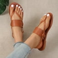 thumbnail image 7 of JeashCHAT Sandals for Women New Summer Flat Shoes Casual Pullover Toe Women's Sandals Beach Shoes, 7 of 7