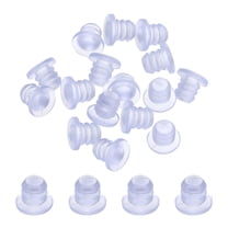15Pcs Glass Table Top Bumpers with Stem, Clear Anti-Slip Pads Rubber Grippers for Furniture