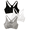 Grey ,White, Black, variant on Fruit of the Loom Women's Shirred Front Racerback Sports Bra, Style-90011, 3-Pack