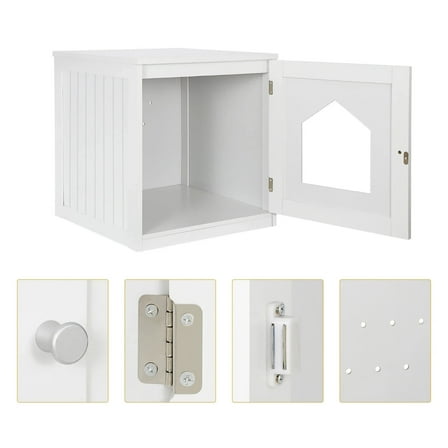 20'' Cat Washroom Pet House Hidden Litter Box Enclosure & MDF Side Table