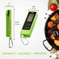 thumbnail image 4 of TruTemp Compact Battery Powered Digital Folding Meat Thermometer with Carabiner Clip, Green, 4 of 10