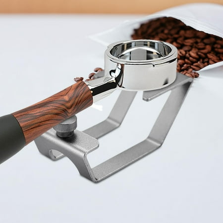 

Espresso Portafilter Stand Aluminum Espresso Holder Weighing Rack Stable Coffee Portafilter Stand for Bottomless Accessory Argent