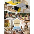 thumbnail image 5 of Yellow Grey Black Geometric Tablecloth Rectangle Table Cloth 60x84 , Waterproof Tablecloth Outdoor Table Cloth, Middle Century Art Abstract Aesthetics Washable Table Cover for Kitchen Dining Party, 5 of 8