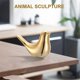thumbnail image 5 of 2PCS House Figurines Modern Ceramic Bird Statues Gold Ceramic Animal Sculpture Home Decoration Craf, 5 of 5