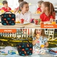 thumbnail image 6 of OPUX Insulated Lunch Bag Kids, Lunch Box for School Boy Girl, Leakproof Small Reusable Compact Soft Mini Cooler Bag, Toddler Small Lunch Boxes Kit Pail with Front Side Pockets (Dinosaur), 6 of 7