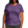 thumbnail image 2 of T-shirt à Manches Courtes à Col Rond pour Femmes Grande Taille, 2 of 7