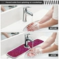 thumbnail image 5 of Coolnut 2 Pack Faucet Mat Splash Guard for Kitchen Sink, Red Pink Bling Faucet Handle Drip Catcher Tray Absorbent Mat Fast Dry Mat for Kitchen, Bathroom, 14"x5", 5 of 7