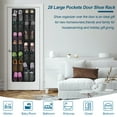 thumbnail image 6 of Utron 28 Pocket Shoe Organizer over The Door, Ventilate Breathable Door Shoe Rack, Large Capacity Shoe Rack for Door, Shoe Door Organizer for Entryway, Bedroom, Pantry, Dorm, 6 of 7