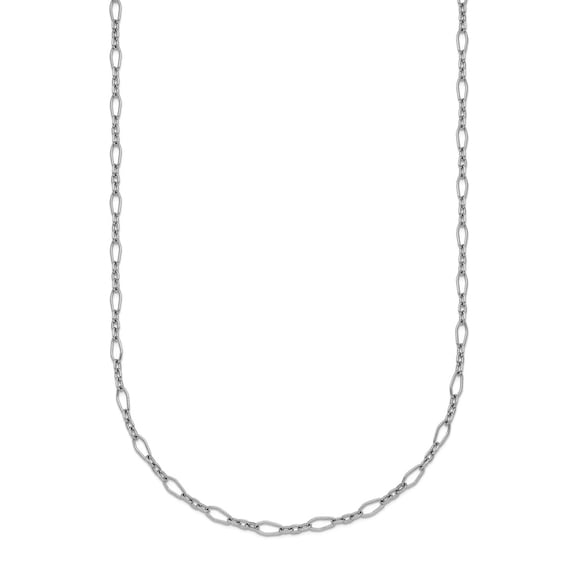 Platinum 2.4mm Cable Chain Necklace 16 Inch Chain Necklace for Women and Men - 3.3 Grams