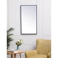 thumbnail image 2 of Home Decorative Modern Metal Frame Rectangle Mirror 20" X 36" - Blue, 2 of 7