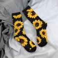 thumbnail image 2 of Colorful and Mid-Calf Socks for Men and Women, 1 Pair Lovely Sunflower, 2 of 8