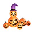 thumbnail image 4 of Calabazas Inflables Apiladas Con Sombrero De Bruja Para Fiestas De Halloween Al Aire Libre., 4 of 8