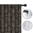 thumbnail image 4 of Blackout Kids Curtains,Black Gothic Skull Bookcase Pattern Childrens Insulated Curtains Set Of 2,Bedroom Essentials,Toddler Room Decor 42x54in(106x137cm), 4 of 5