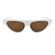 thumbnail image 4 of de terre Ojos de Gato Unisex Protección Solar Lente Plana Anteojos de Mujer Hombre para Viaje Vacaciones Playa Lente Marrón Marco Blanco Yinane Gafas de sol del ojo de gato de las mujeres, 4 of 5