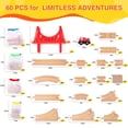 thumbnail image 4 of Set de vías de tren WudBudz, 60 piezas, 100% compatible con Thomas, 4 of 9