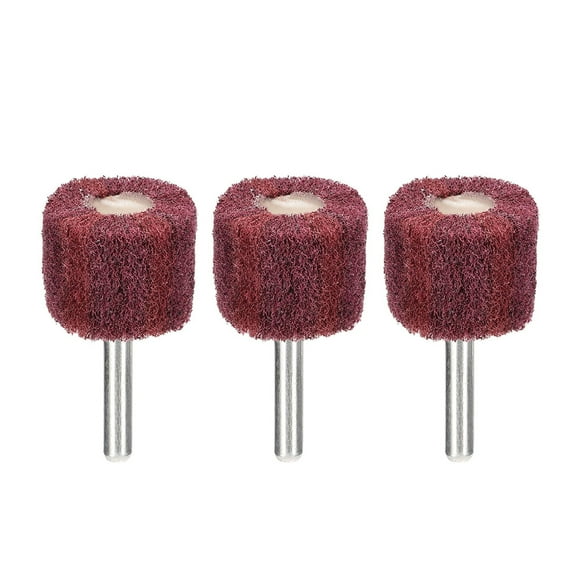 Unique Bargains Roues Abrasives 30mmx25mm Roues de Polissage avec Tige de 6mm 3 Pcs