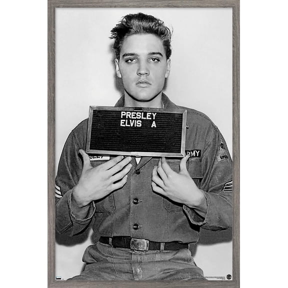 Elvis Presley - Army Enlisting Wall Poster, 22.375" x 34" Framed