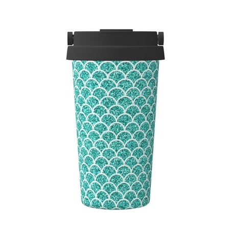 

Junzan Aquamarine Glitter1 for Stainless Steel Vacuum Insulated Tumbler - Reusable Insulated Cold Brew Iced Coffee Cup Thermos -Gifts for Women Men Him Her