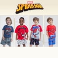 thumbnail image 3 of Marvel Spider-Man Toddler Boys' 2-Piece T-Shirt and Shorts Set Spider Man Navy Gray, 3 of 7