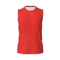 thumbnail image 6 of Lsque Red Glitter Print Men's Cotton Blend Sleeveless Muscle Shirts (S-3XL)- Moisture Wicking, Odor Protection, UPF 30+,3X-Large, 6 of 8