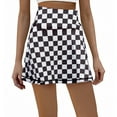 thumbnail image 6 of DEXIO Women's Checkerboard High Waisted Tennis Skort with Built-in Shorts,Athletic Skirt for Golf,Pickleball,Running,Workout,Quick Dry Activewear, 6 of 20