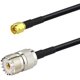 thumbnail image 2 of Adaptador de antena de radioaficionado SMA macho a UHF SO239 hembra RG58, cable puente coaxial de 1 m (3 pies) para radio bidireccional., 2 of 4
