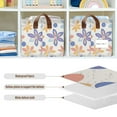 thumbnail image 4 of Yayeee Foldable Storage Basket for Shelves with Handles Set of 2 Waterproof Cloth Bins, Blue Retro Flower, 4 of 7