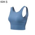 Women's High Neck Longline Sports Bra Padded Racerback Yoga Bra Crop