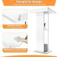 thumbnail image 4 of Vakiorn 45inch Transparent Acrylic Podium Stand Church Pulpit with 2 Storage Shelves for Classroom Conference Wedding, 4 of 6