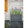 thumbnail image 3 of Vita Urbana 39"L x 16"W x 18"H Small Vinyl Parklette Planter, Slate Gray, VT17612, 3 of 5