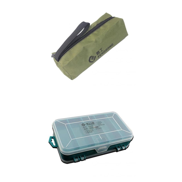 Caja De Caja De Almacenamiento De Plástico Portátil + Bolsillo De Bolsa De Almacenamiento Oxford Para Herramienta De Joyería Zulema Caja de herramientas