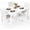 Sets#A & White+White, variant on LinkRomat 5-Piece Faux Marble Dining Table Set for 4, Modern Kitchen Table with Chairs, Dinette Dining Room Furniture Set for Compact Space Saving