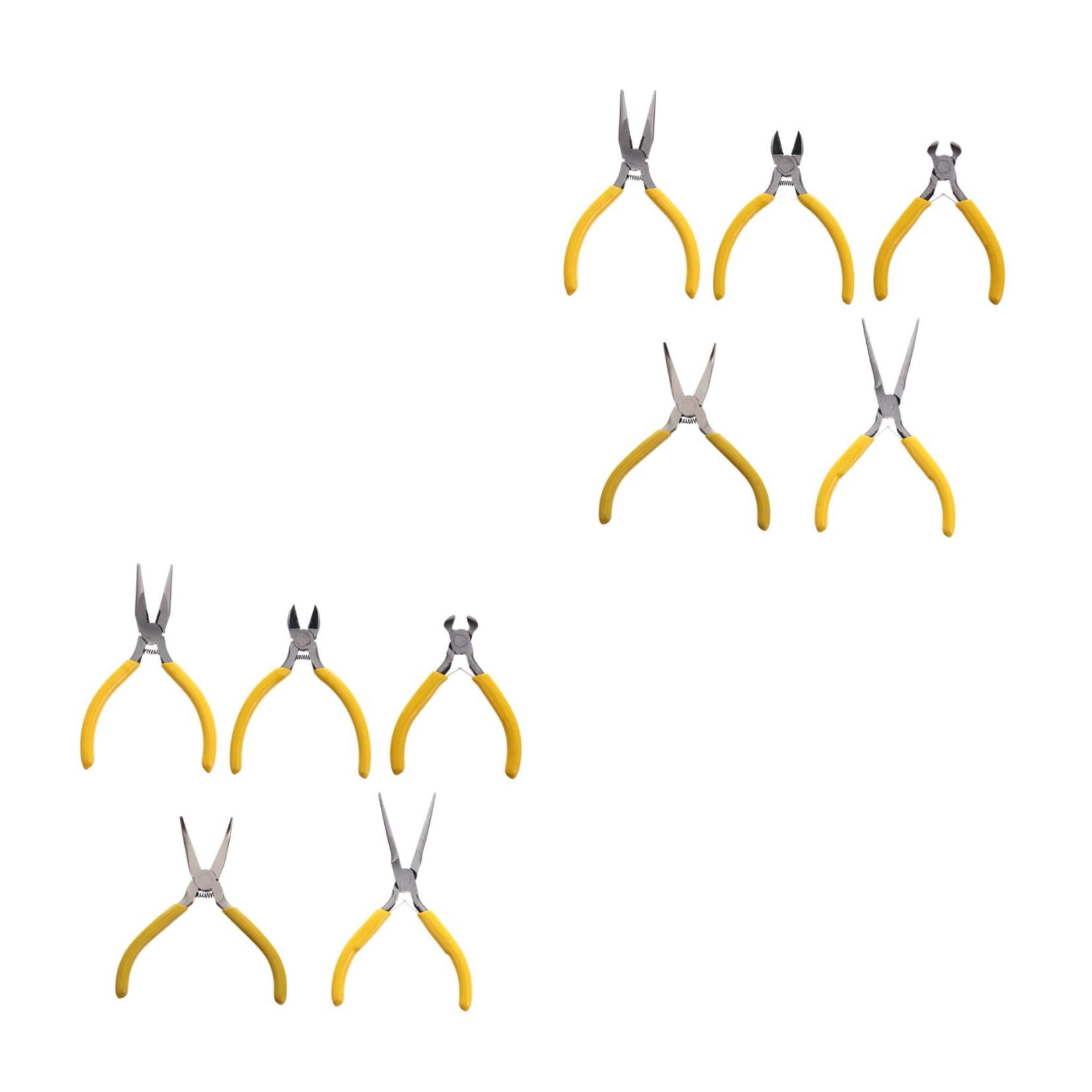 OUNONA 10 pcs  Mini DIY Jewelry Pincer Accessories Handmade Craft Clamp Beading Tools