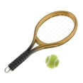 thumbnail image 4 of 1/6th Scale Tennis Scene Accessory f'' Action Figures Kumik DML BBI DID TC Dragon Props - Golden, 9.8cm, 4 of 8