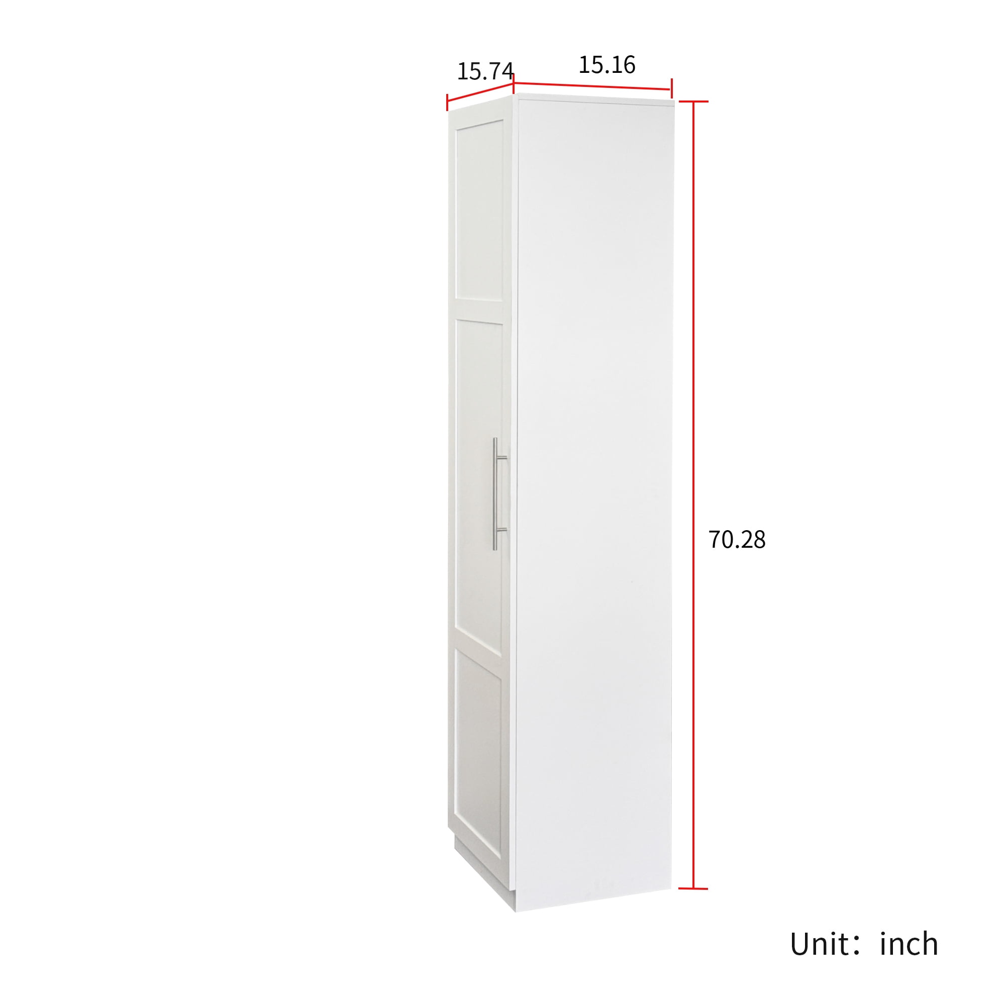 Leumius Kitchen Pantry Cabinet,White Freestanding Buffet Cupboards Sideboard with Doors & Shelves,Kitchen Pantry Storage Cabinet for Kitchen, Living Room