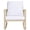 Beige/White Cushion, variant on Safavieh Daire Pat Collection Adult Contemporary Solid Print Wicker And Steel Outdoor Patio Nursing Weather-Resistant Rocking Chairs with Removable Cushions, Natural/White (Set of 1)