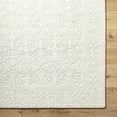 thumbnail image 5 of Hauteloom Yadid Boho Hand Woven Wool Natural Fiber Soft Area Rug - Traditional Floral Damask Carpet for Living Room, Bedroom, Dining Room - Sage, Light Green, Cream - 2' x 3', 5 of 6