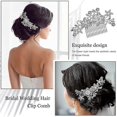 thumbnail image 3 of Bridal Hair Comb Bridal Wedding Hair Comb Pearl Wedding Decoration Headpiece Pearl Bridal Hair, 3 of 5