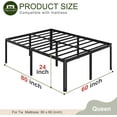 14 Inch Twin Bed Frames Rounded Corner Legs Heavy Duty Platform Twin