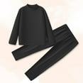 thumbnail image 5 of Spazoro Girls Outfit Sets Size 0-13Y, Solid Color Spring and Fall 2 PC Casual Fleece Long Sleeved Shirts & Pants Sets for Kids Black, 5 of 7