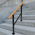 thumbnail image 3 of Handrails for Outdoor Steps, Upgrade Stainless Steel Stair Railing 3 Steps, Metal Balustrade Hand Railing Angle Adjustable Hand Rails for Outdoor Steps 600Lbs Load, Complete Kit, 3 of 9