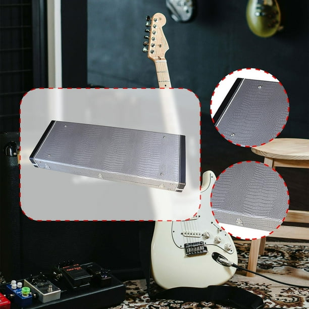 Estuche rígido para guitarra eléctrica de madera resistente con cerradura y cierre de seguridad. Estuche de transporte para guitarras eléctricas
