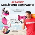 thumbnail image 3 of Megáfono Altavoz Ligero 30W Pyle, Bullhorn con Volumen Ajustable, Sirena Incorporada, Alcance de 800 Metros, Ideal para Deportes en el Exterior, Animación y Eventos, Rosa, 3 of 7