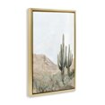 thumbnail image 3 of Stupell Industries Desert Tranquility Cacti Gold Framed Floater Canvas Wall Art design by Hannah Dawson, 31 x 21, 3 of 9