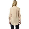 thumbnail image 5 of MixMatchy Women's Casual Roll Up Sleeve Button Down Shirt Collared Blouse Top, 5 of 5