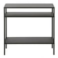 thumbnail image 3 of Maklaine Modern Black/Bronze Side Table with Metal Shelves, 3 of 7