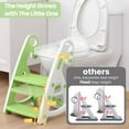 thumbnail image 6 of Primlect Potty Training Toilet Seat, 2 in 1 with Ladder, Adjustable Height ,for Ages 1-3, Light Green, 6 of 8