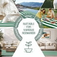 thumbnail image 5 of Outdoor Rug 3x5 ft Green White Striped Waterproof Outdoor Patio Rug Mat Non Slip Outside Area Rugs Carpet for RV,Camping,Porch,Deck,Pool,Balconybackyard,Minimalist Christmas, 5 of 9