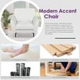 thumbnail image 6 of Coewske 2PCS Faux Leather Modern Accent Chair Comfy Tufted Single Sofa Armchair Home Office White, 6 of 7