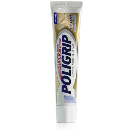 Super Poligrip Extra Care Denture Adhesive Cream, 2.2 (Best Denture Adhesive For Eating)